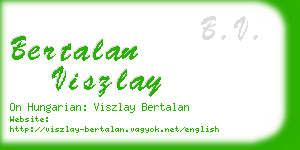 bertalan viszlay business card